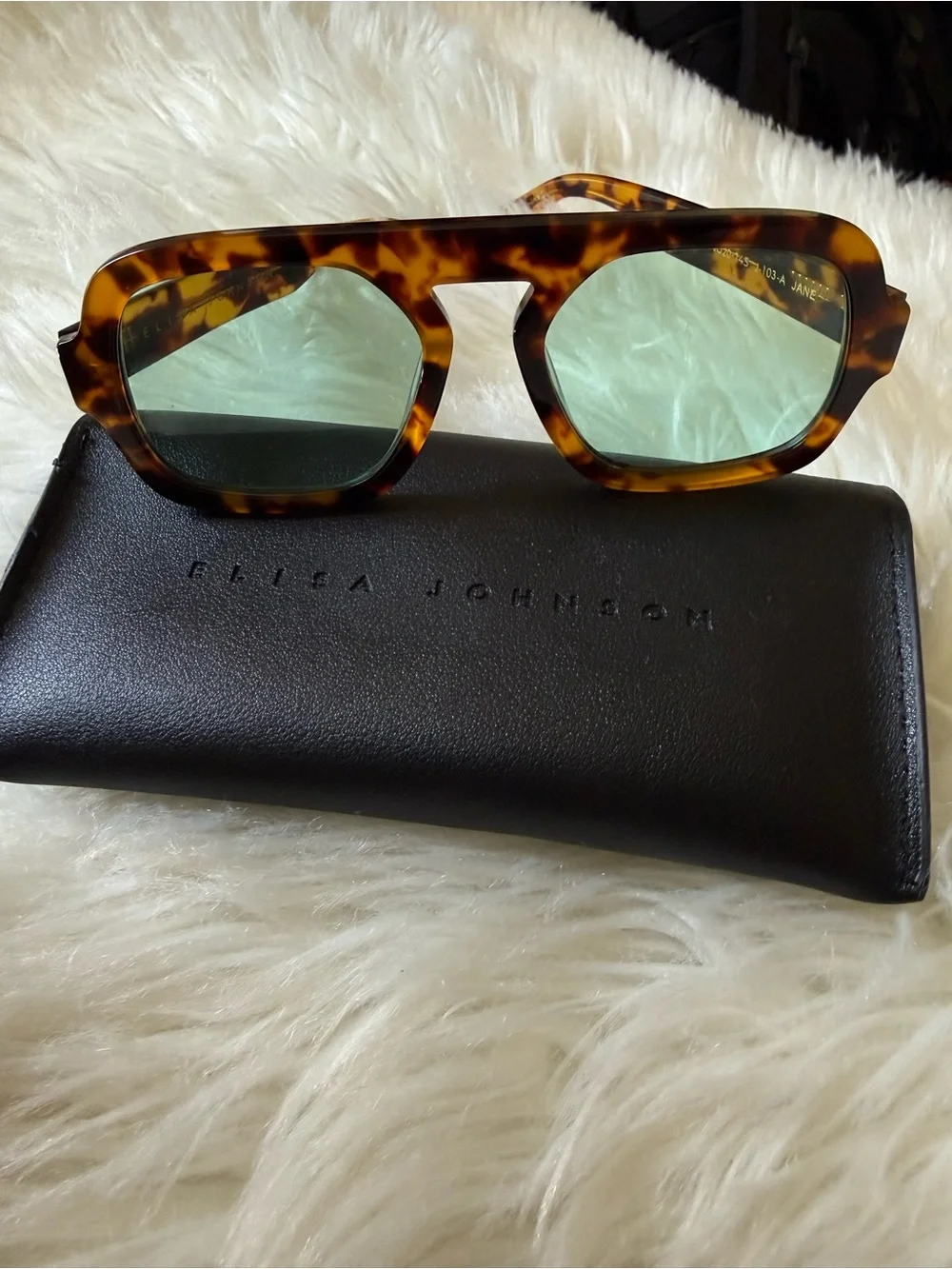 Elisa Johnson Tortoiseshell Sunglasses - Brown Tortoise Frame